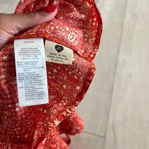 Madewell Lucie Smocked Peplum Top in Piazza Floral Size 2 - Picture 6 of 8